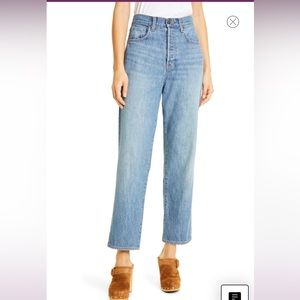 Veronica Beard Blake High Waist Classic Straight Jeans